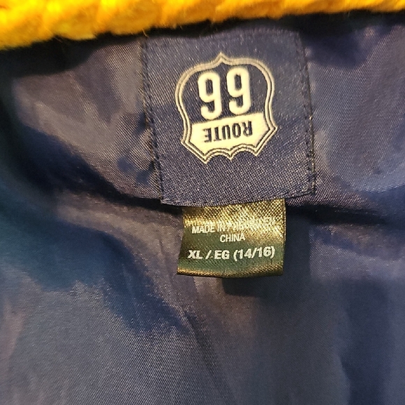 VINTAGE RETRO Route 66 Navy Blue Suede Jacket Coat Blazer Xlarge - Picture 2 of 6